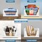Sorbus 3 Tier Open Front Plastic Stackable Baskets Stand - for Closets, Bedrooms, Bathrooms, or Pantries